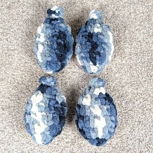 Handmade Crochet Water Balloons Reusable Water Fight Fun Summer Toy Faded‎ Blues